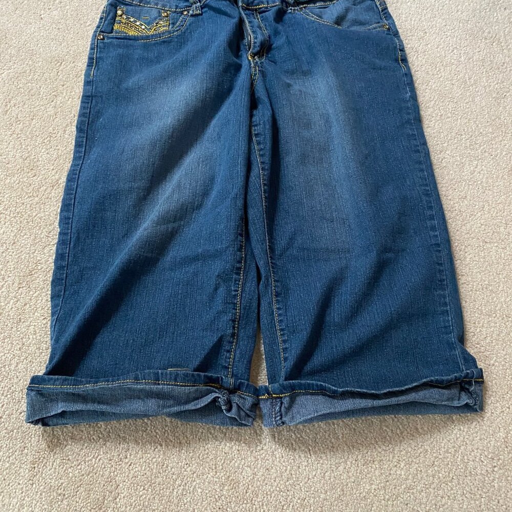 Women's Oat Jean Shorts Stretch Capri Size 20 W